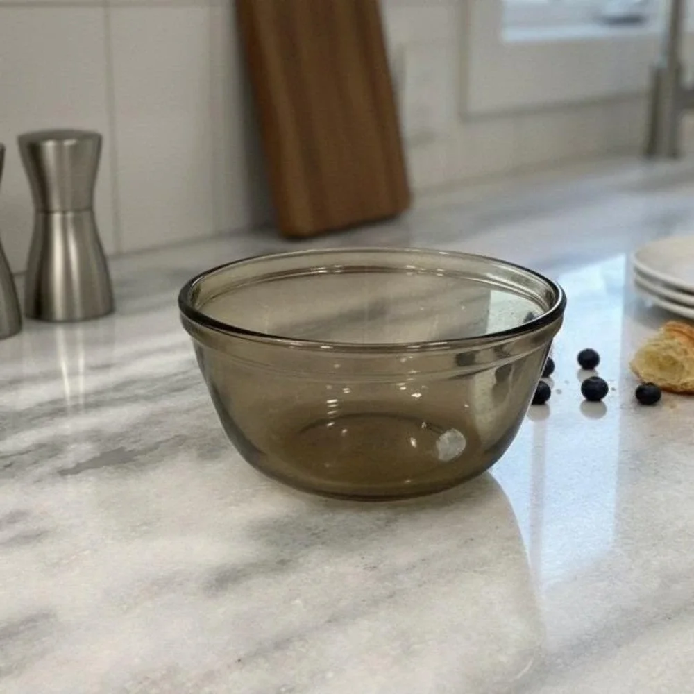 Anchor Hocking‎ Ovenware Amber 1Qt Mixing Bowl #1056, Brown Glass, Kitchenware